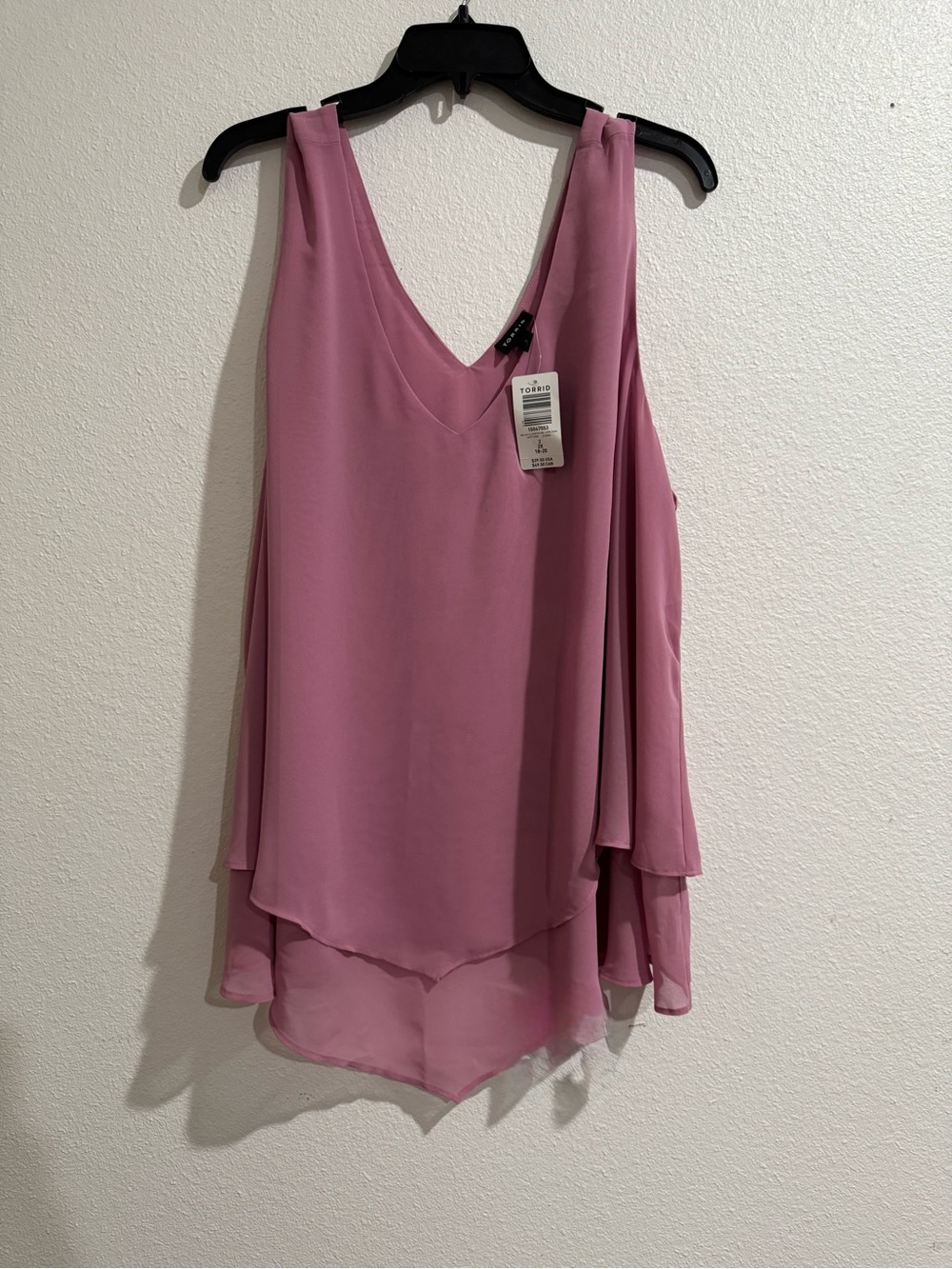 torrid Mauve Layered V-Neck Chiffon Camisole